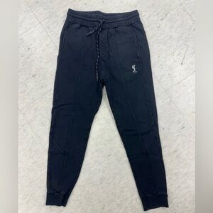 Men’s Religion London Black Sweatpants – Medium, Slim Fit, Skeleton Logo Size M